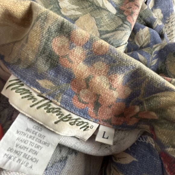 Norm Thompson Womens Tapestry Multicolor Floral Button Front Jacket Large Casual - Picture 3 of 7
